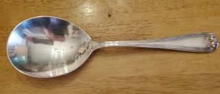 1 Gorham Heritage Silver Plate 10 1/4 " Serving Spoon 3 " Wide Bowl Made In Italy