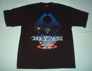 Vtg 1996 The Moody Blues Concert Tour T Shirt Xl Black 90s Rock Band 2 Sided Tee