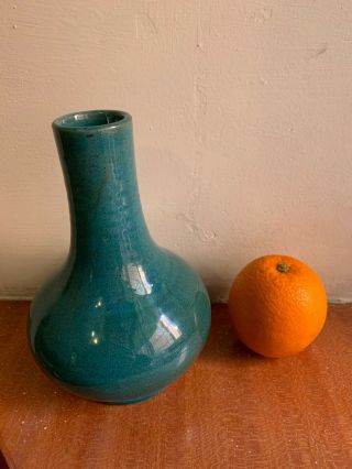 Antique Chinese China Blue - Glazed Crackle Porcelain Ceramic Vase