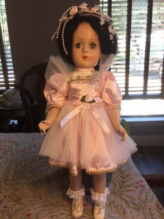 Vintage Unmarked Hard Plastic Doll 17” W/ Sleepy Eyes