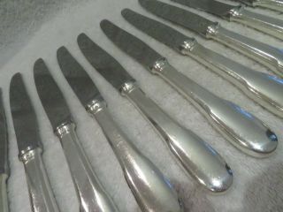 French Silver - Plated 12 Dinner Knives Christofle Cluny Vieux Paris V69