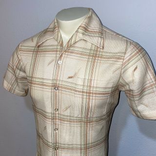 Vtg 50s 60s Joel California Shirt Mid Century S/s Rat Pack Disco Mens Medium