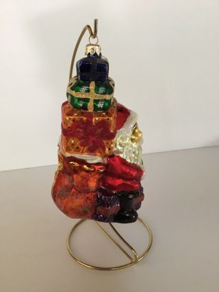 Christopher Radko Santa Presents Sack Bag Large Christmas Ornament 7 