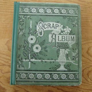 H78 - Victorian Album - Antique Scrapbook - 19 Pages,  38 Sides - Santa Scraps