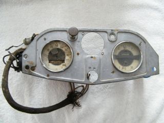 Antique Vintage Ac Spark Plug Co.  Dash Guage Cluster Speedometer Oil Gas Rat Rod