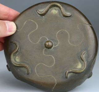 ANTIQUE CHINESE BRONZE CENSER TRIPOD INCENSE BURNER MARK XUANDE - Qing 19TH 4
