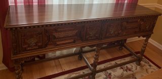 Antique Berkey & Gay Furniture Mahogany Sideboard Buffet/server 68”w X20”d X35”h