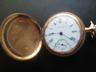 Ornate Antique Waltham Solid Gold 14k Pocket Watch 34.  4g 272093 Hunter Case