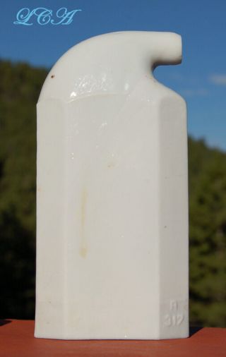 Pure White Milk Glass Antique Tooth Powder Bottle - Odol - For The Teeth