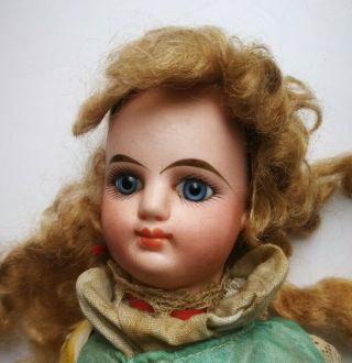 12.  5 " Antique French Doll Francois Gaultier France Close Mouth Paperweight Eyes