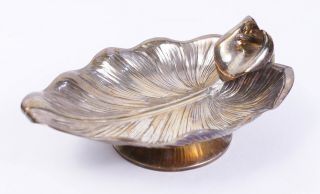 Antique Whiting Sterling Aesthetic Figural Calla Lily Leaf Dish - Gorham