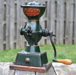Antique Landers Frary & Clark Crown Coffee Mill Cast Grinder Model 11