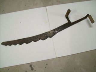 Vintage Antique 2 Handled Hay And Ice Saw