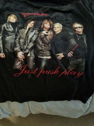 Aerosmith Vintage Just Push Play Tour 2001 T - Shirt Size Large With Giant Tag