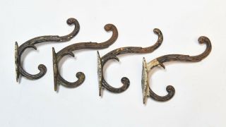 4 Vintage Matching Victorian Style Hat Or Coat Hooks