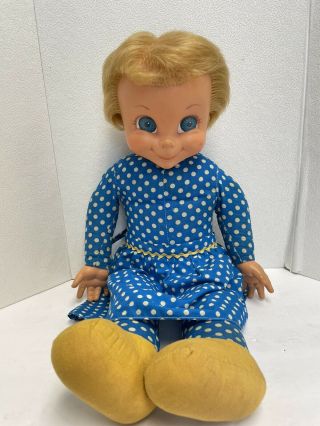 Vintage Mattel " Miss Beasley " Apron,  Pulls Fast No Talking 1967 Doll