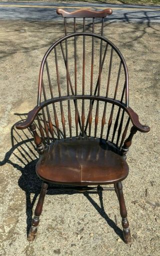 Vintage American Chair Co Double Yoke Brace Back Windsor Arm Chair Merikord Line