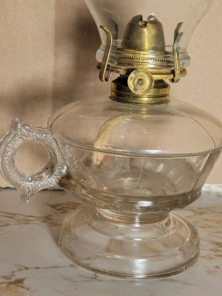 Rare Antique Finger Kerosene Oil Lamp In Wonderful Barn Find A,