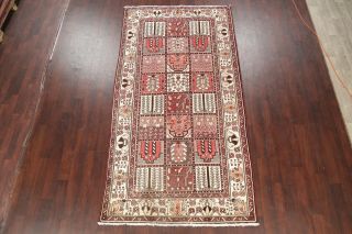 Vintage Panels Bakhtiari Area Rug Hand - Knotted Garden Design Wool Carpet 5 ' x10 ' 2