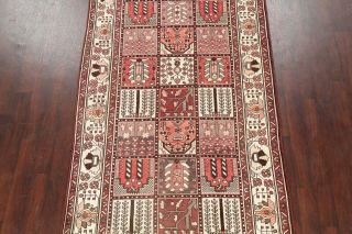 Vintage Panels Bakhtiari Area Rug Hand - Knotted Garden Design Wool Carpet 5 ' x10 ' 3