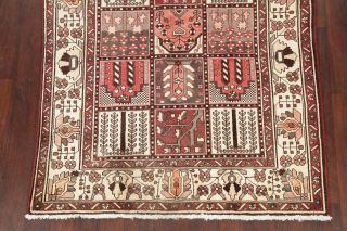 Vintage Panels Bakhtiari Area Rug Hand - Knotted Garden Design Wool Carpet 5 ' x10 ' 5