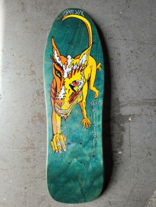 Vintage Schmitt Stix Mini Chris Miller Dog Skateboard Deck Powell Dogtown Alva