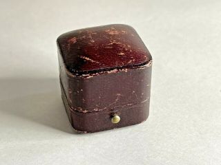 Antique Leather Covered Ring Box N.  G.  Wood & Sons,  Boston