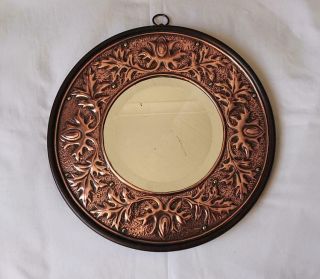 Antique Copper Arts & Crafts Mirror Attributed To Keswick Possibly W H Mawson