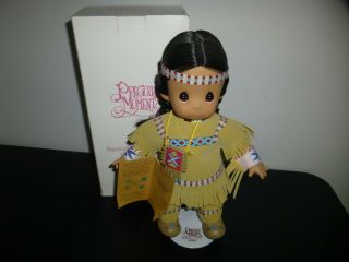 Vintage Precious Moments Native American Doll Tsumukikatu Calm Spirit And Stand