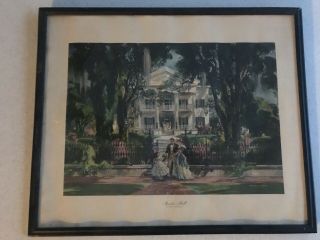 Vintage Francis Chase Print - Stanton Hall Natchez Mississippi - 18” X 15”
