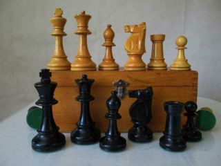 Antique Vintage? Chess Set Huge Lardy Int French Staunton Pattern K 120mm,  Box