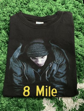 Vintage Eminem 8 Mile Movie T Shirt M&o Knits Sz L Slim Shady Grail