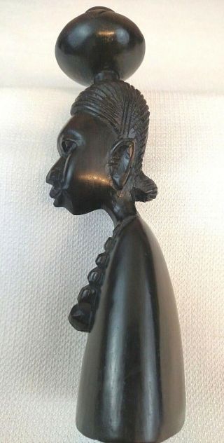 7 " Wood Carved African Tribal Lady With Basket Art/home Decor Statue/figurine (s