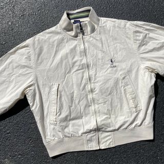 Vintage 90s White Nautica Full Zip Ventilated Golf Windbreaker Jacket Men Size L