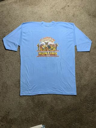 Vintage 1980 I’d Rather Be Hunting Single Stitch T - Shirt Adult Xl