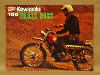 Vintage Kawasaki G4tr G4 Tr Trail Boss 100 Motorcycle Brochure Specs Features