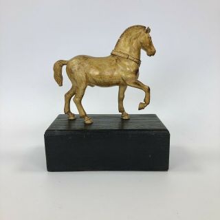 A Spectacular 20th Grand Tour Gilt Bronze Equestrian Sculpture After The Antique