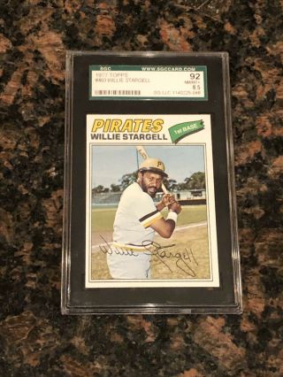 1977 Topps Willie Stargell Pittsburgh Pirates 460 Baseball Card Sgc 8.  5