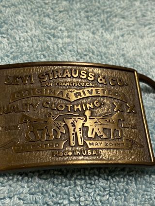 Levi Strauss & Co.  Belt Buckle San Francisco Brass May 201873