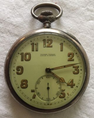 Antique Usa Corps Of Engineers No.  9767 Pocket Watch Ulysse Nardin 80 Silver Nr