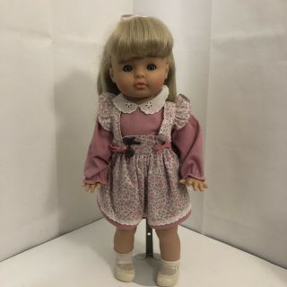 Vintage Doll Zapf Creation 19” With Stand - Karen Rose 4397