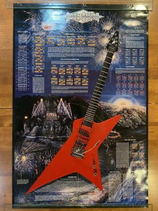 Vintage Solo Rock Guitars Poster - Steve Klein - 1984 - 24 X 36 - Finger Chart