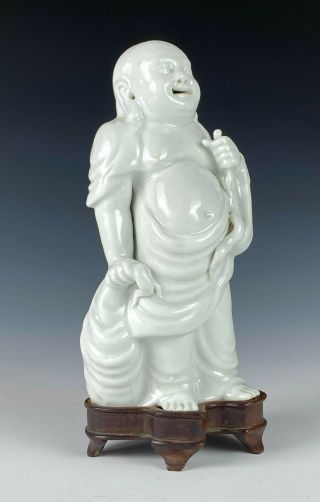 Antique Chinese Porcelain Dehua Blanc De Chine Budai Buddha Qing 18th 19th