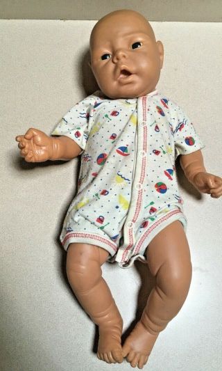 Vintage Jesmar Spain 18 " Newborn Baby Doll,  Anatomically Correct Boy,  Euc