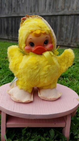 Vintage Rushton Web Deb Duck 1950s Plush Stuffed Animal