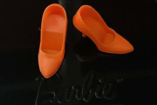 Vintage 1960’s Barbie Htf Orange Closed Toe Heels
