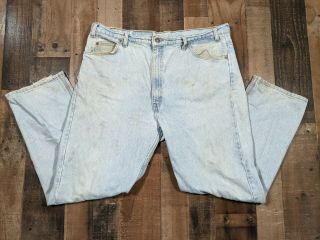 Vintage 90s Levis Orange Tab Light Wash Slim Fit Jeans Measures 40x30 Distressed