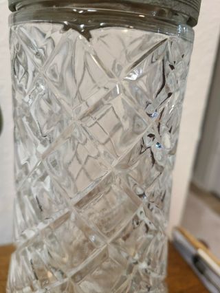 Vintage Crystal And Sterling Silver Pitcher With Insert