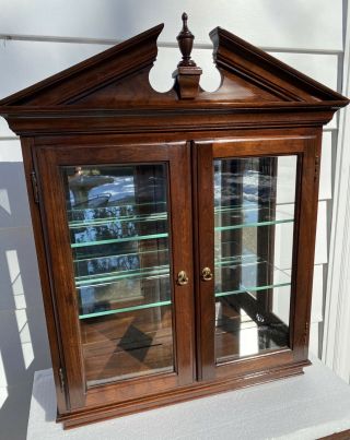 Very Rare Ethan Allen Georgian Court Hanging Wall Curio Display Cabinet 11 - 3032