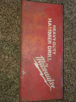 Vintage Antique Milwaukee Toolbox Heavy - Duty Hammer Drill Box Only